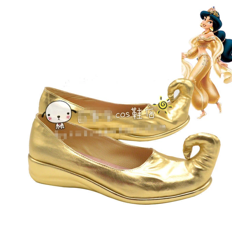 Aladdin (film) Princess Boots Gold Shoes |