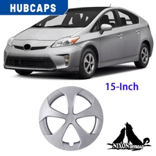 For 2012-2015 TOYOTA PRIUS 1PC 15" Hubcap Replacement Wheel Cover Silver Lacquer