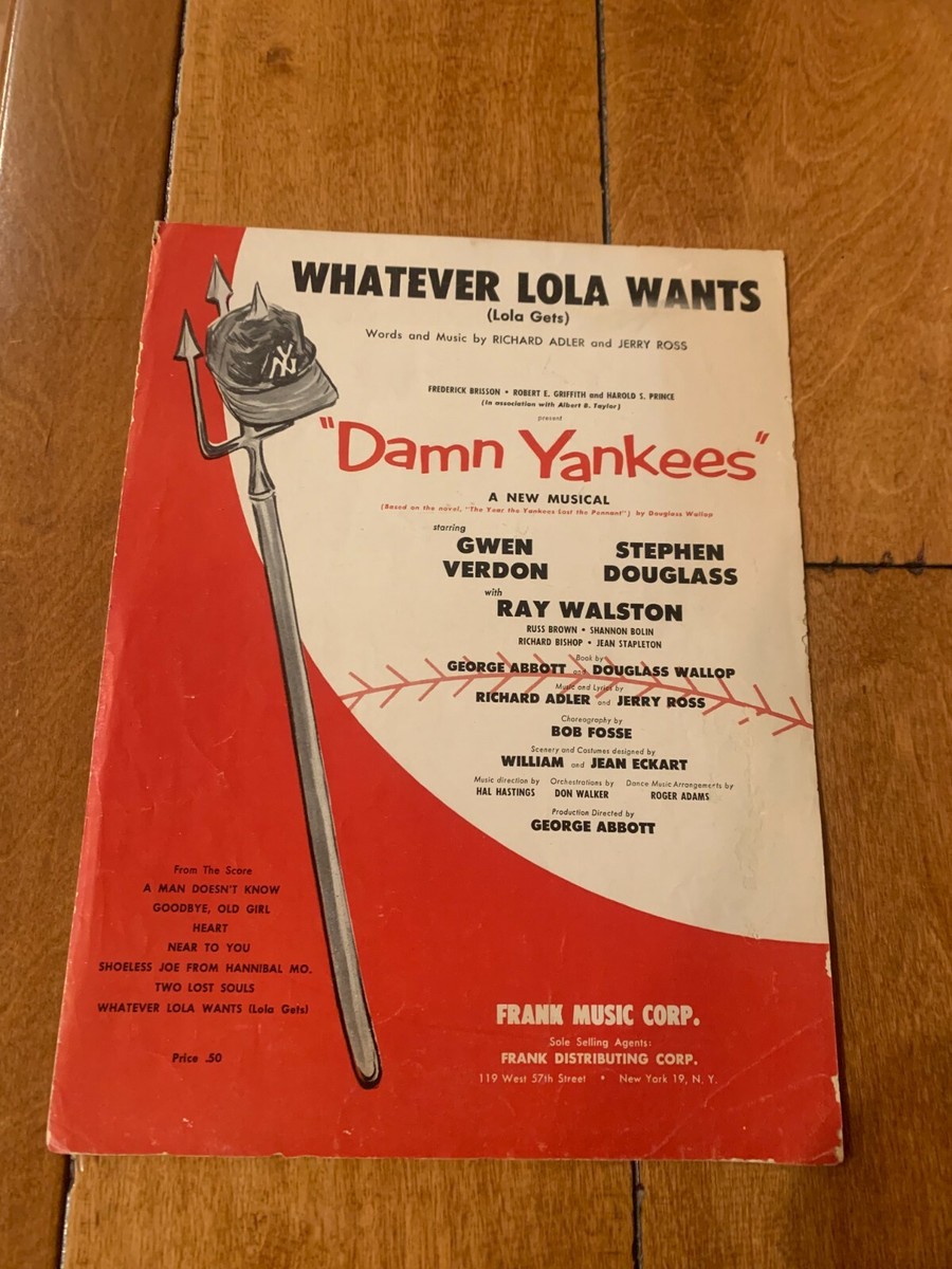 Whatever Lola Wants Lola Gets Sheet Music ICD-1120 Damn