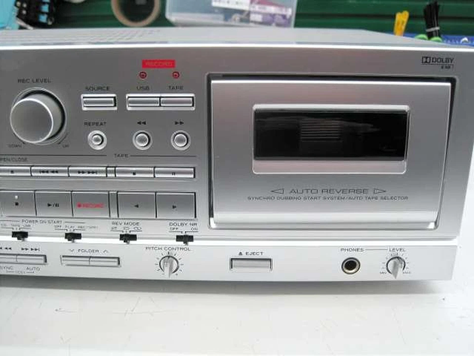 TEAC AD-RW900 CD Recorder Reverse Cassette Deck Silver W/ Remote Used JP - Image 2 of 4
