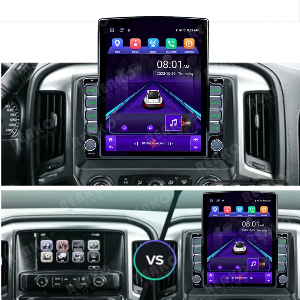 Android 14 Apple Carplay для 2014-2018 Chevy Silverado GMC Sierra автомобильное радио GPS - Изображение 2 из 4