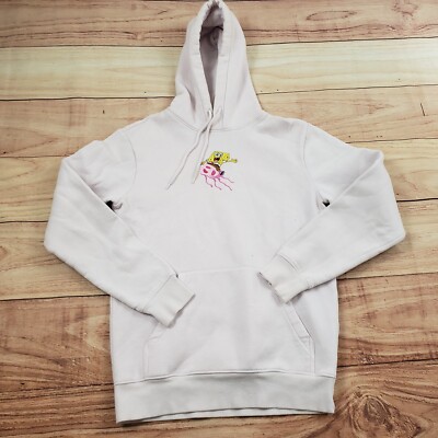 H&M x Spongebob Sweater Mens XS Pink Yellow Outdoor Sweatshirt Hoodie Adult *