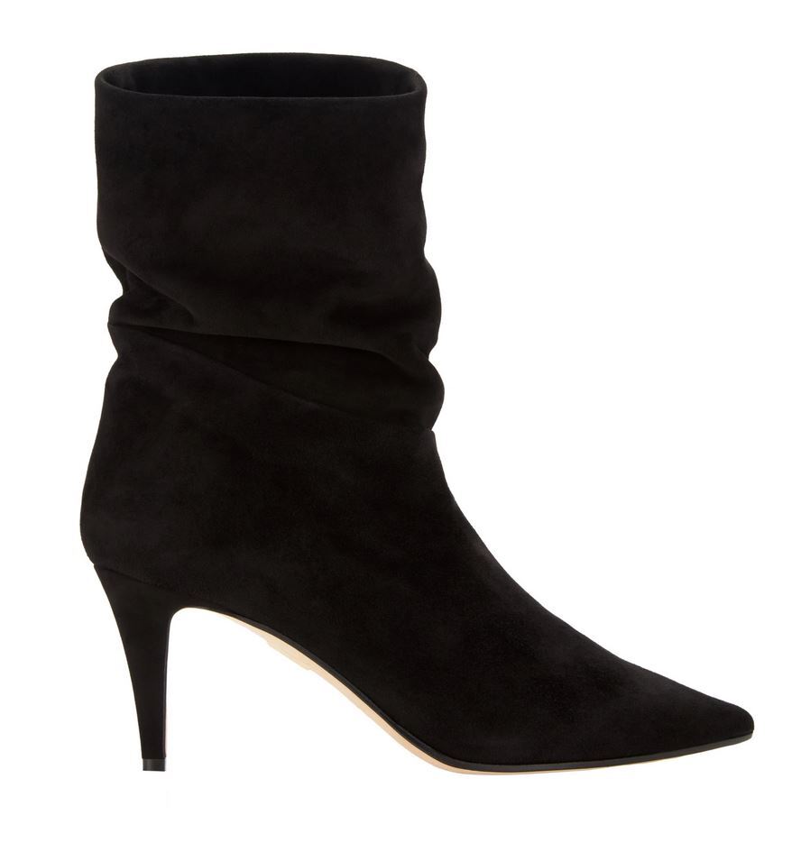 Tamara Mellon Black Suede Icon Ankle Boots 75mm Heels $695 NEW | eBay