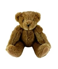 Vtg Vermont Teddy Bear Love Patch On Left Arm Fully Jointed Golden Brown 15"