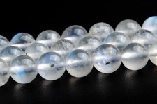6MM Genuine Natural Transparent Rainbow Moonstone Grade AA Round Loose Beads