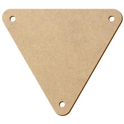 MDF Holz Dreieck mit gerundeten Ecken und 3 Löchern - Deko Basteln 5-50cm
