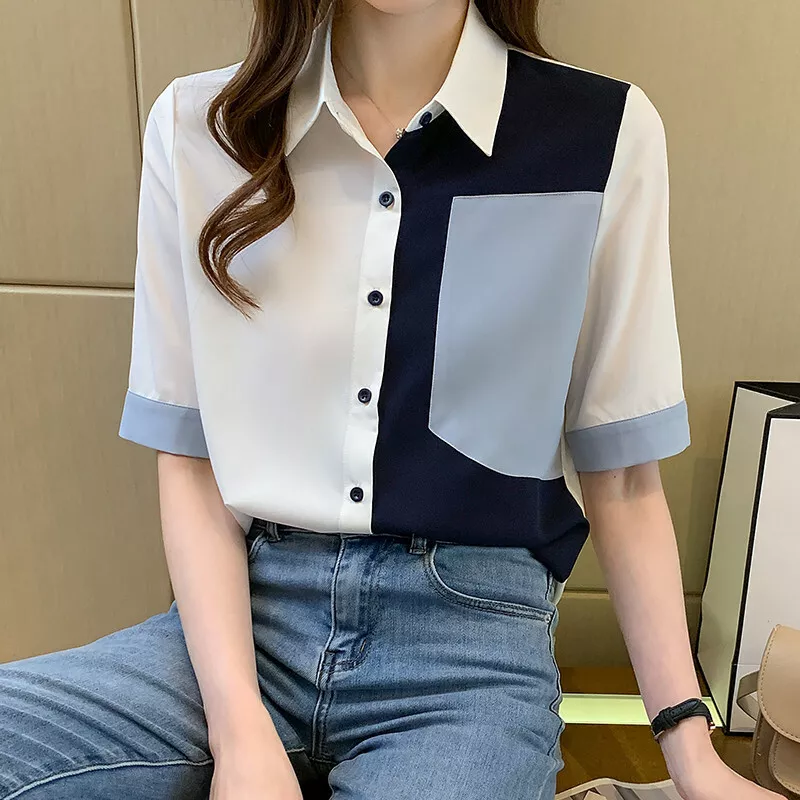 Elegant Summer Women s Casual Business Work Office Button Down