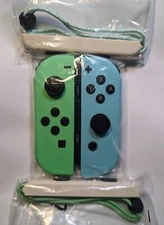 Animal Crossing Nintendo Switch Joy Cons Pair L&R OEM With straps New Open Box