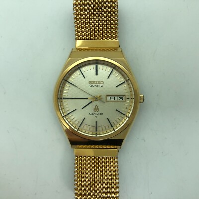w1884] SEIKO 4883-8001 SUPERIOR Serviced New battery SGP Gold