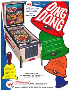 Ding Dong Bally Pinball Flyer / Brochure / Ad Mint Condition Hard to Find
