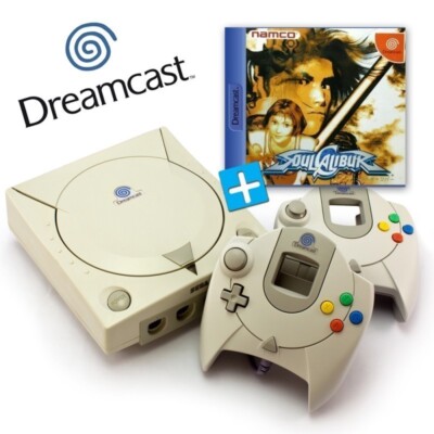 SEGA Dreamcast - Konsole + Soul Calibur + 2 Original Controller + Zub.