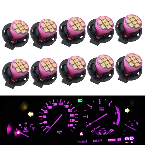 10X T10 194 LED Bulbs for Instrument Gauge Cluster Dash Light W/ Twist Socket - Picture 16 of 18