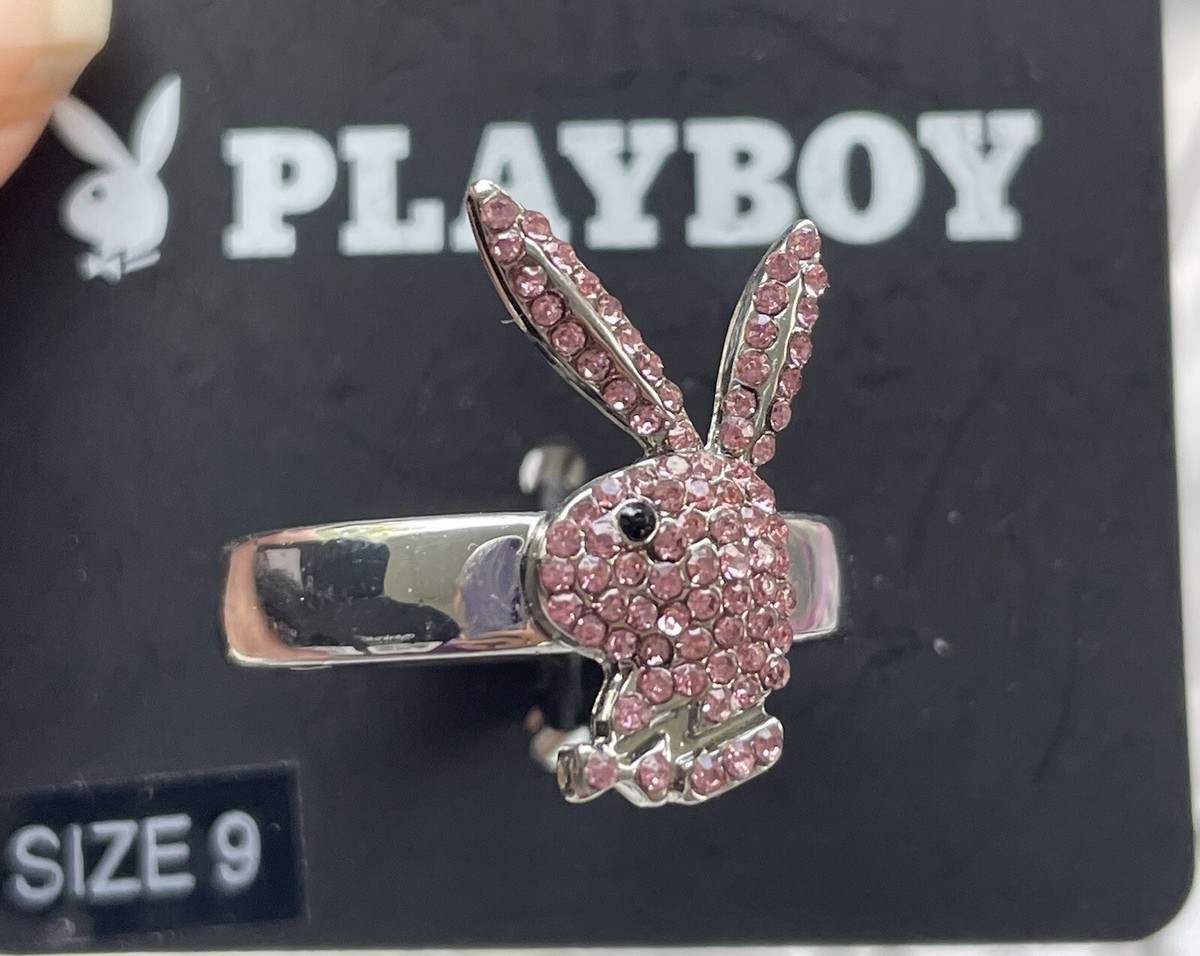 NWT! Playboy Pink Bling Rhinestone Crystal Ring Size 9 | eBay