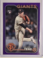Kai-Wei Teng RC 2024 Topps Update Purple Parallel San Francisco Giants #US212