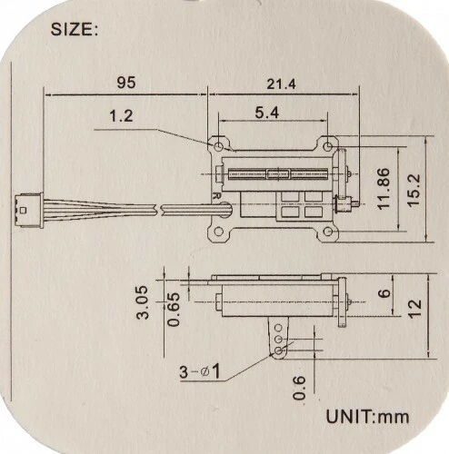 arkai Servo 1,5 g Digital Getriebe rechts ULTRAMICRO mit JR-Stecker - Bild 2 von 2