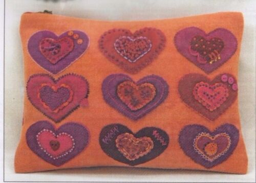 PATTERN - Heart to Heart Bag - applique & embroidered bag PATTERN - Sue Spargo - Picture 1 of 3