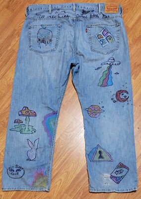 唯一無二 Levi's 550 USA 刺繍パッチワーク 唯一無二 Levi's 550 USA 刺繍パッチワーク