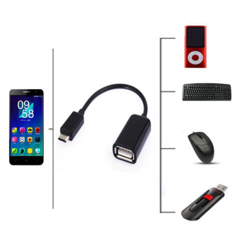 USB Host OTG Flash Drive Adapter Cord Data Cable For AT&T Trek 2 HD K88 Tablet - Afbeelding 1 van 2