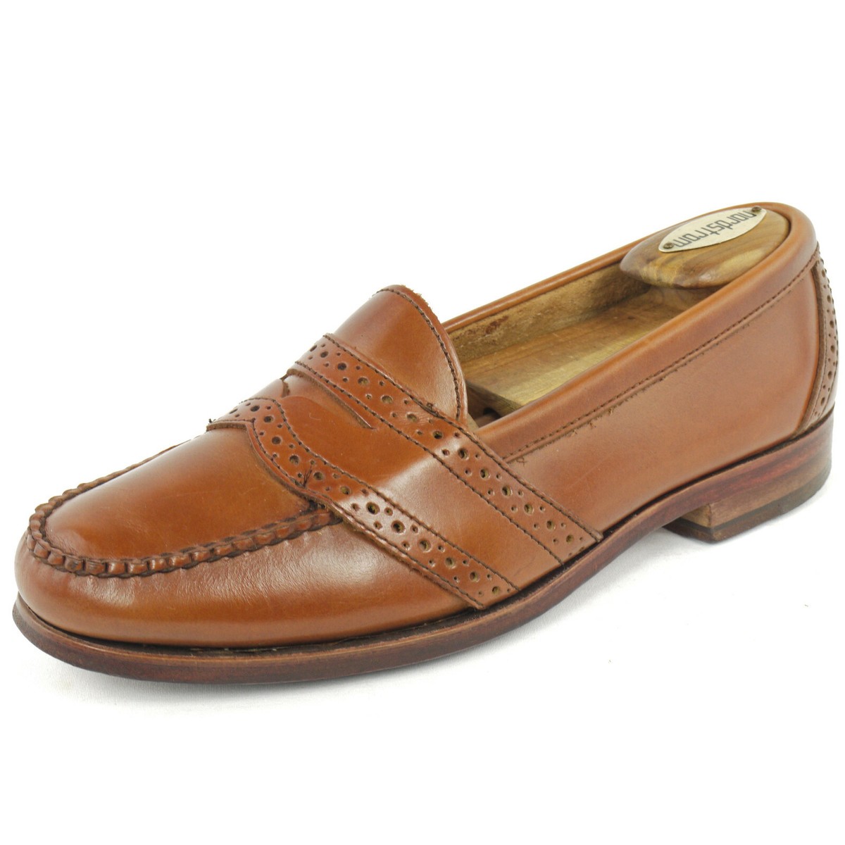 POLO RALPH LAUREN Sz 7.5 D Penny Loafers Dress Shoes Chestnut