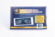 Banknote Currency Seal Sleeves Large European Size Currency Topload Holders