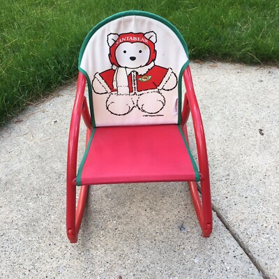 Santa Bear Rocking Chair Vintage Toddler Chair 1987 Dayton Hudsons USA Made 