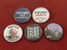 Trump Vance 2024 Take America Back MAGA Fight - 5 x 1.75" fridge magnets