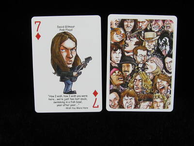David Gilmour   ''Pink Floyd''  ''7 of Diamonds'' Rock n Roll  Playing Card