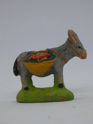 Santons de Provence Floh - Der Esel - Höhe 4 cm - Länge 4 cm