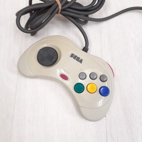 Sega Saturn console with 2 controllers, 3 games, memory & cables Japan White