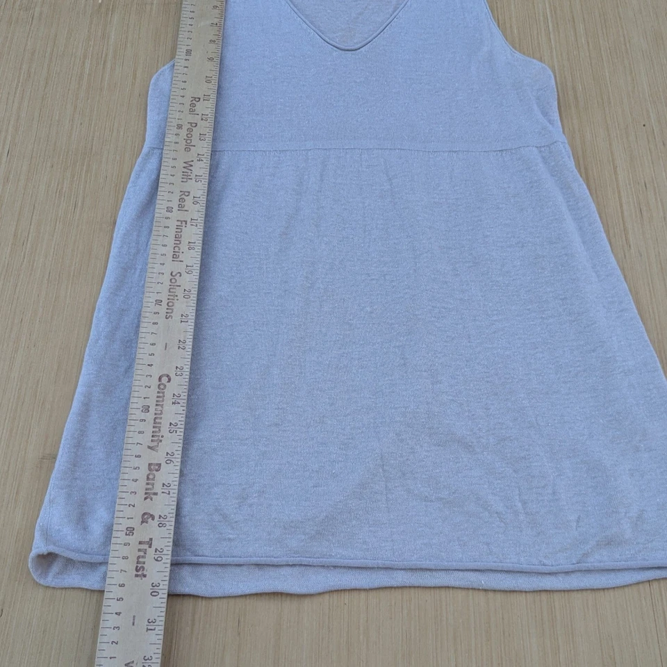 Garnet Hill Sundress Linen Beige Neutral Minimalist Sleeveless Dress Women Large - Image 3 of 4