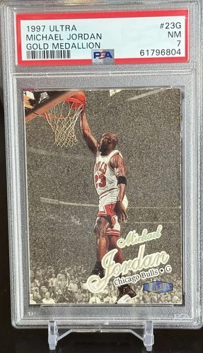1997 Michael Jordan - Fleer Ultra Gold Medallion #23G Very Clean PSA 7