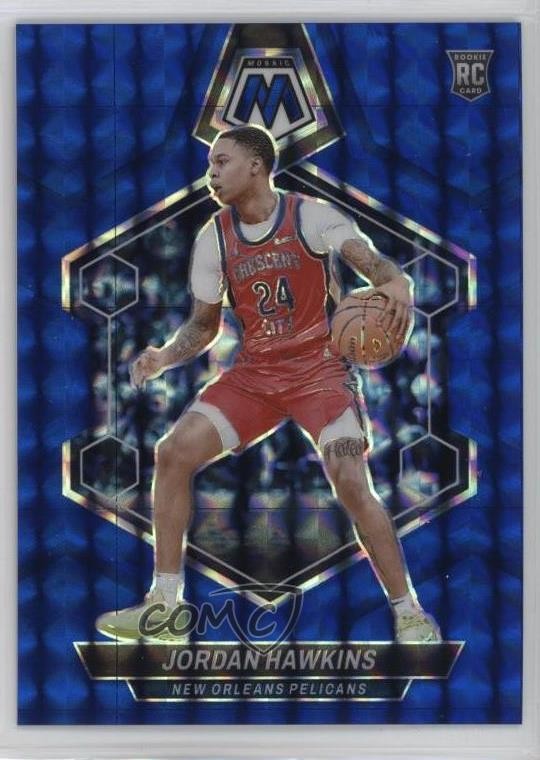 2023 Panini Mosaic Rookies Blue Prizm 63/199 Jordan Hawkins #243 Rookie RC 1o2