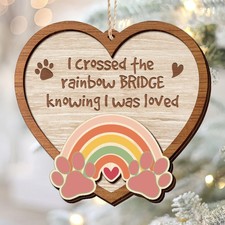 TEEZWONDER Pet Memorial Christmas Ornament - Wooden Christmas Ornaments 2025 ...