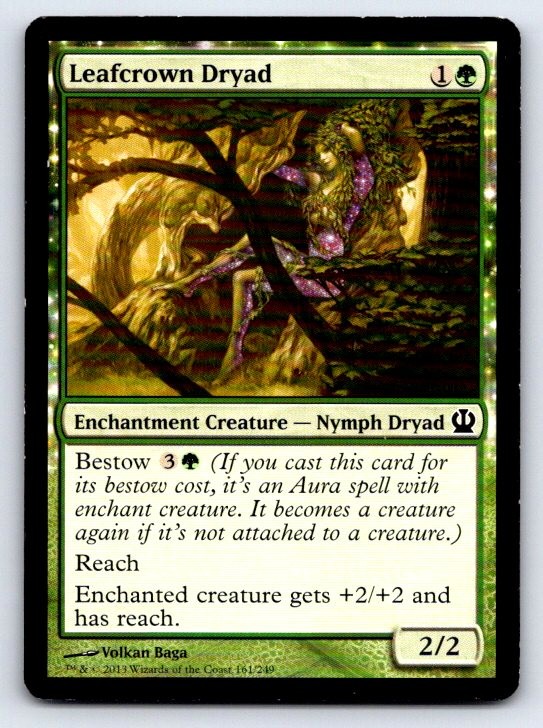 Leafcrown Dryad 161 Common Theros Magic: The Gathering Lightly Played