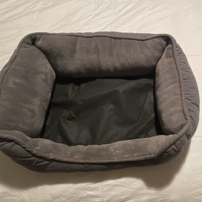 Top Paw Cuddle Lounger Cushion Dog Bed L Gray/Black Polyester