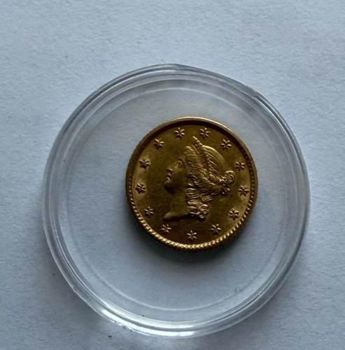 1853 Type 1 Liberty Head One Dollar Gold US Coin