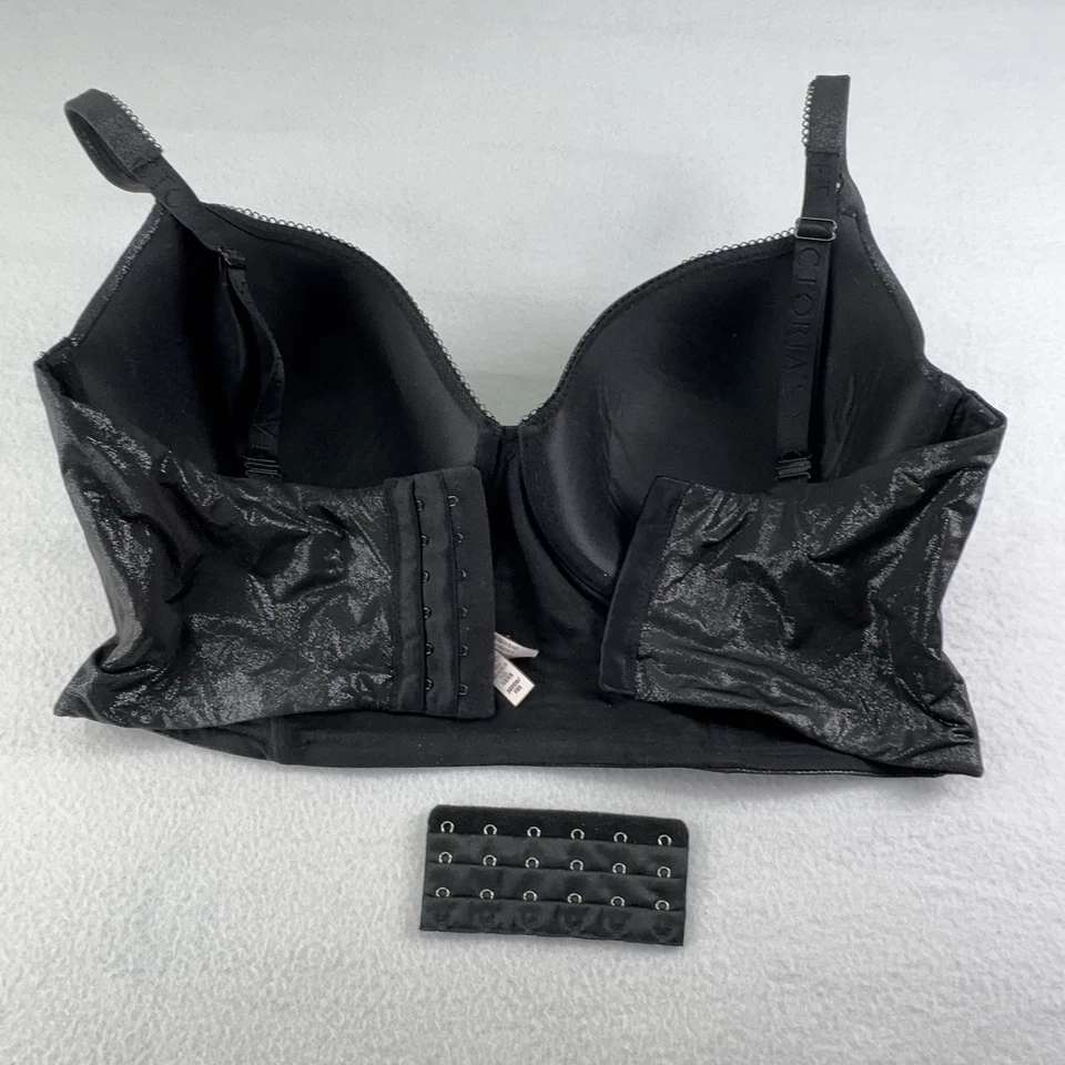 Victoria’s Secret Body by Victoria Bra 38DDD Black Shimmer Demi + 2” Extender - Image 4 of 4