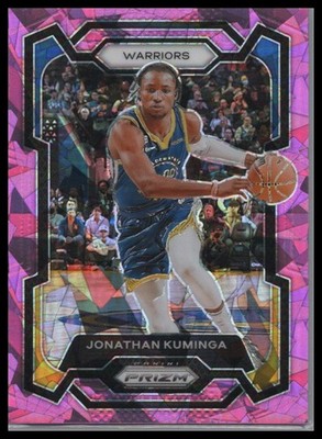 2023-24 Panini Prizm #48 Jonathan Kuminga Prizms Pink Ice