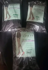 New Assets By Sara Blakey Size 3 Textured Wish Bone Black Shaping Tights 3 Pair