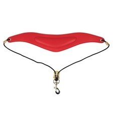 HOMOCONO Saxophone Neck Strap with Red Leather and Metal Buckle, Padded Cotton S