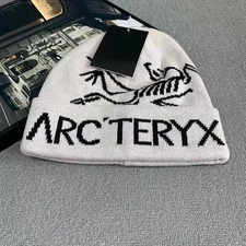 Arc'teryx Beanie Hat Bird Word Toque White Void Wool Unisex Winter NWT