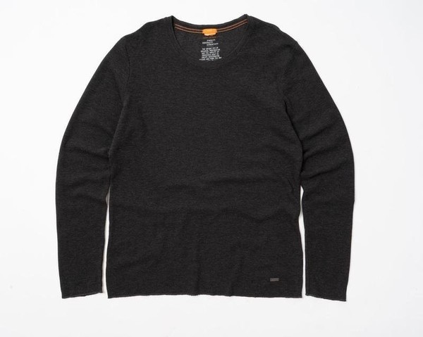 Men BOSS Orange Sweater Grey Cotton 42 / XL / 50