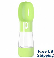 Portable Dog Water Bottle with Food Container Leak Proof Travel Dispenser