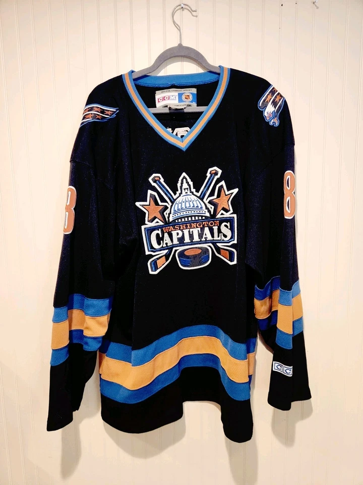 Camiseta deportiva de hockey vintage XL de los Washington Capitals Alexander Ovechkin #8 CCM 2000 Foto 2 de 3