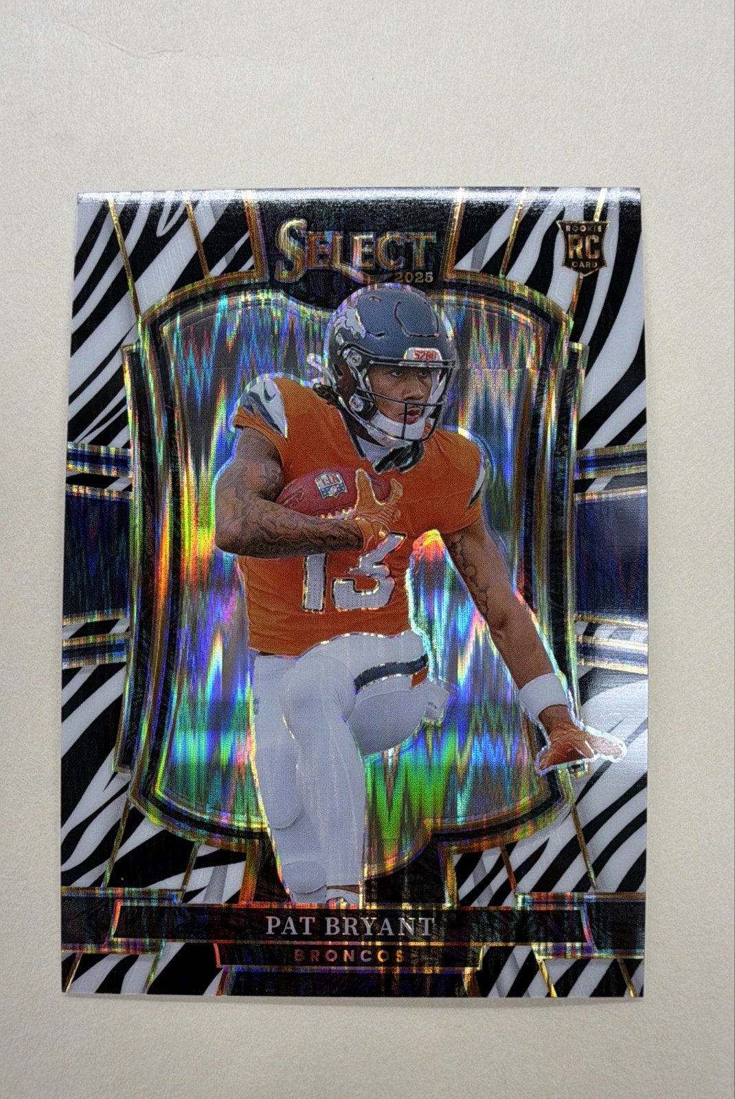 2025 Panini Select - Premier Level Pat Bryant #112 Zebra Prizm (RC)