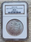 1902 O NGC MS 64 MORGAN SILVER DOLLAR - RARE GREAT MONTANA COLLECTION LABEL