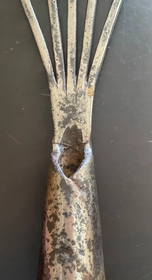 Ancienne Foène en fer forgé - Photo 3/4