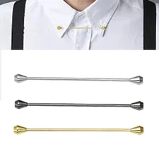 Men's Collar Bar Tie Pin Gift Shirt Collar Pin Clip for Party Business Suit