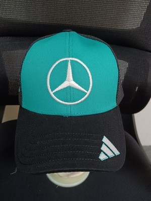 Mercedes-Benz Adjustable Baseball Cap Black & Blue Ventilated Back Design