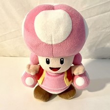 Super Mario Bros Toadette Plush 8 w/ Weighted Beanie Feet Nintendo 2015 No Tag